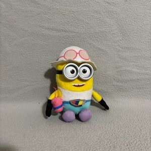 Ty Beanie Baby Jerry the Minion Tourist 8” Plush with Hat and Glasses